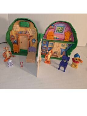 Vintage 1992 Disney Winnie the Pooh Mr Sanders Owl Tree House Foldable